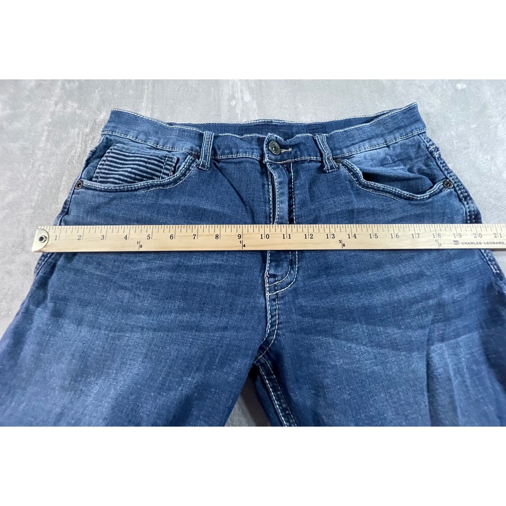 BKE Bootleg Jeans Women 33X29 Bootcut Contrast Stitch Moto Pocket Denim Pants - Picture 6 of 16